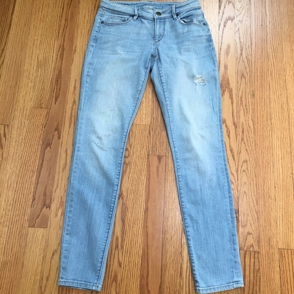 Loft Ann Taylor Low Rise Light Wash Denim Blue Skinny Jeans - Picture 14 of 16